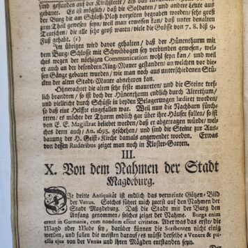 Monumentum Magdeburgicum, Das ist, Nachricht von denen Antiquitäten in Magdeburg, welche den Ursprung der Stadt betreffen [...] Maagdenburg en Leipzig Wed. Christoph Seidel 1725