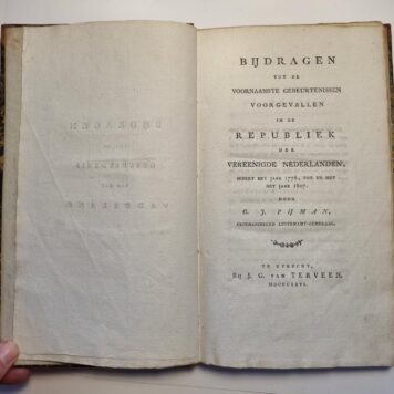 Bijdragen tot de voornaamste gebeurtenissen voorgevallen in de Republiek der Ver. Nederlanden sedert het jaar 1778 tot en met het jaar 1807, Utrecht 1826.