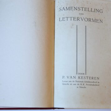 Samenstelling van lettervormen, Utrecht 1940, 70 pag., geb.
