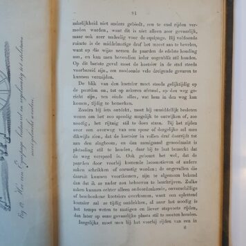 [Antique book, coach men, driver instructions] Het van den bok rijden. Grondig onderricht voor koetsiers en houders van equipage. Zwolle, v. Hoogstraten & Gorter, 1873.