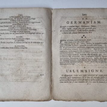 [Pamphlet, satirical, Rome 1689] Pasquyns historie van de werelt op het jaer 1688. Waer by komt een vertooningh van alle de Staten van Europa in 't begin van 't jaer 1689. In de Latijnsche, Fransche en Nederduytsche talen. Amsterdam, P. Romeyn, 1689, 35 pp.