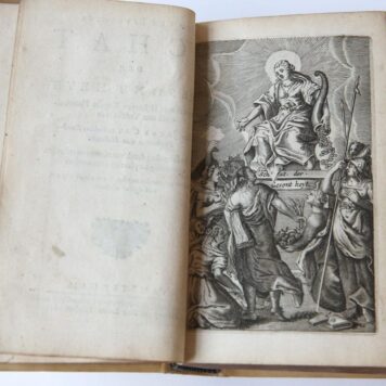Schat der ghesontheyt, verciert met historyen, kopere platen, als oock met verssen van heer Jacob Cats, 7e druk (...) op nieus vermeerdert met het steen-stuck van dezelve autheur. 2 delen in 1 band, Amsterdam, J.J. Schipper, 1649.