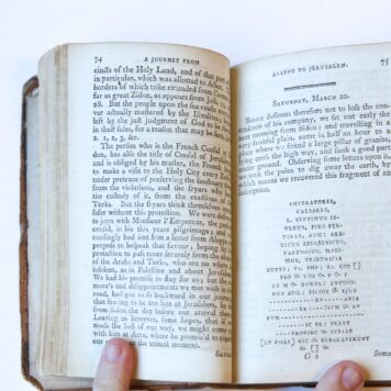 A journey from Aleppo to Jerusalem at Eastern A.D. 1693, to which is added an account of the author's journey to the banks of the Auphrates at Beer and to the country of Mesopotamia. 4th ed., Perth, 1800, 228 pp. Text in English.