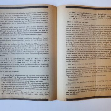 N.S.B., POLITIECOMMISSARIS GRAVENHAGE--- Brochure van de N.S.B., 'Volksgenoten. Ernstige misstanden zijn in Nederland aan het daglicht gekomen'. Z. pl., [1935], 4°, 4 pag., gedrukt.