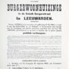 LEEUWARDEN, POSTHUMUS--- Aanplakbiljet Leeuwarden 1905 betr. verkoop woonhuis, Schalk Burgerstraat 21, in eigen gebruik bij wed. B.D. Posthumus. 1 blad, plano, gedrukt.