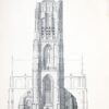 OIRSCHOT--- 'De toren te Oirschot', afl. 44 van het seriewerk Verz. van afb. van Oude Gebouwen, uit. My. Bev. Bouwkunst, gedrukt, groot folio, 4 pag. tekst en 2 platen.