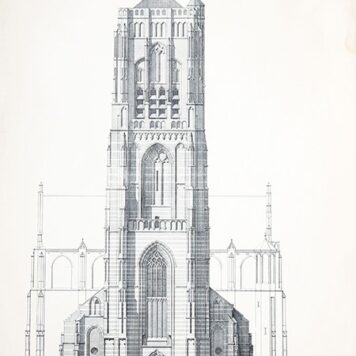 OIRSCHOT--- 'De toren te Oirschot', afl. 44 van het seriewerk Verz. van afb. van Oude Gebouwen, uit. My. Bev. Bouwkunst, gedrukt, groot folio, 4 pag. tekst en 2 platen.
