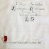 LEIDEN, ERUDIENDO ET OBLECTANDO, HELLER--- Lidmaatschaps bul voor de medisch student Jan Rudolph Heller van het gezelschap Erudiendo et Oblectando te Leiden, d.d. 12-12-1828. Gecalligrafeerd op perkament, oblong, met zegel.
