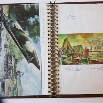 TANKS--- Plakboek met afbeeldingen van Engelse en Amerikaanse tanks, ca. 1960.