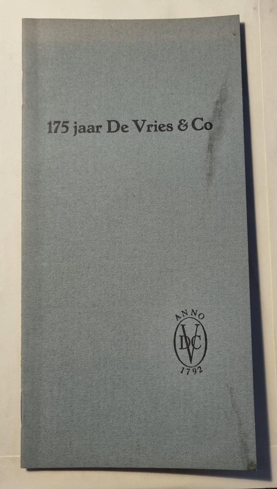 175 jaar De Vries & Co. Amsterdam 1967, 12 p.