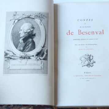 Contes de M. le baron de Beseneval, lieutenant general des armees du Roi, avec une notice bio-bibliographique par Octave Uzanne. Paris, Quantin, 1881.