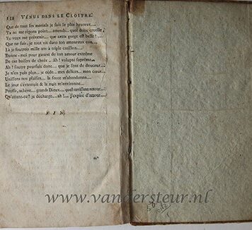 Venus dans le cloitre, ou la religieuse en chemise. Nouvelle edition. Rome, Jean-Francois-Petit-Pain-Mollet, 1778.