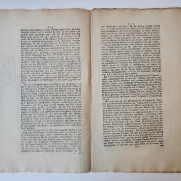 Berigten van den procureur generaal van den Hove [ Ysbrandt 't Hoen] en bailliuw van 's Hage [ W. van der Does van Noortwyck ] ten aansien der Publicatie van 23-2-1786. D.d. 26-7-1786.