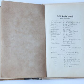 Adresboek van de residentie Sumatra's Oostkust, Medan, Hallermann, 1901. Addressbook of the residence Medan at the East coast of Sumatra, published by Hallerman, 1901.