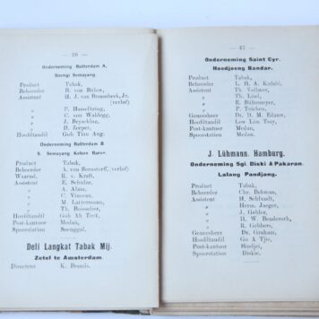 Adresboek van de residentie Sumatra's Oostkust, Medan, Hallermann, 1901. Addressbook of the residence Medan at the East coast of Sumatra, published by Hallerman, 1901.