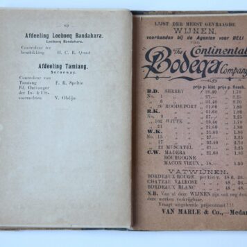 Adresboek van de residentie Sumatra's Oostkust, Medan, Hallermann, 1901. Addressbook of the residence Medan at the East coast of Sumatra, published by Hallerman, 1901.