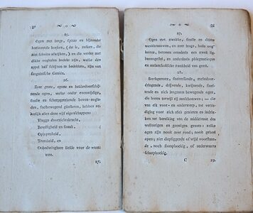 Algemene geheimregels der gelaatkunde, dienende tot een handboek voor den menschenkenner en tekenaar. Uit het Hoogduitsch vertaald door Isaac van Haastert, Leiden, Honkoop, 1807.