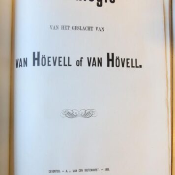 Genealogie van het geslacht van Höevell of Van Hövell.