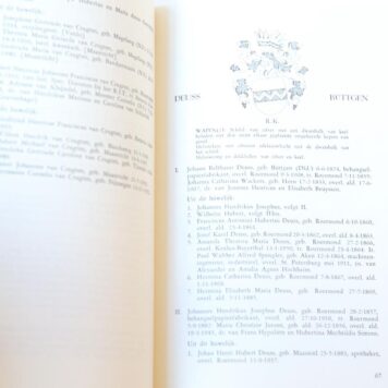 Genealogieën van Roermondse geslachten. 2 dln. Maastricht 1956/Nijmegen 1961. Geb., geïll., 250, 352 p.