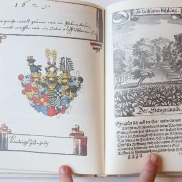 Fruchtbringende Gesellschaft. Der fruchtbringende gesellschaft geoffneter erzschrein. 3 volumes in cassette 1985.