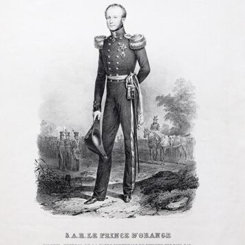 S.A.R. Le Prince D'Orange, Colonel-Général de la garde communale du royaume des Pays-Bas. Déposé. Lithografie, 49x34cm.