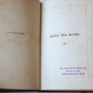 Neue Gedichte von Emanuel Geibel, geg., 320 pag.