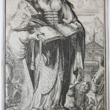 [Antique print, etching and engraving, 1701] GREGORIUS ICONOLATRA (Pope Gregory I, Gregorio Magno), published 1701.