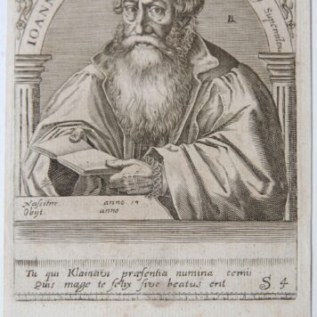 [Antique portrait print, ca 1620] IOANNES KLAINAVIUS ... Portrait of Ioannes Klainavius (Johannes Kleinau (1527-1602)), published circa 1620, 1 p.