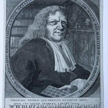[Antique print, etching] Portrait of Jacob de Wilde, published 1701, 1 p.