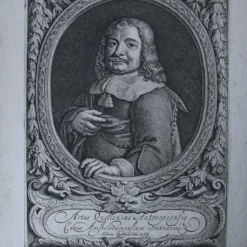[Antique print, etching and engraving] Portrait of Artus Quellinus I, published ca. 1655-1668, 1 p.