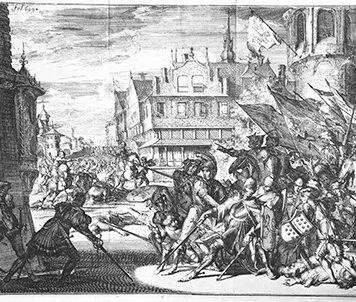 [Graaf Dirk IV te Dordrecht door een vergiftigde pijl doorboord, 1049]