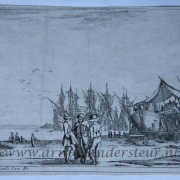 [Antique prints, etchings, 1639] Six marines [Eight Marines; set title]/Zes schepen, published 1639, 6 pp.