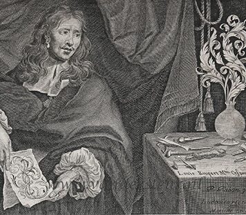 [Antique print, engraving] Portrait of the goldsmith Louis Roupert, published 1668.