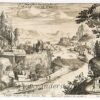 [Antique print, engraving] Tobias with the angel catching the fish in the river Tigris, published 1600.