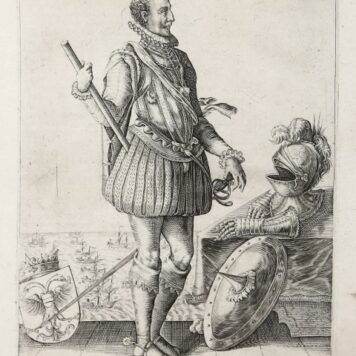 Antique Engraving - Portrait of John of Austria - C. Van Sichem, published 1611, 1 p.