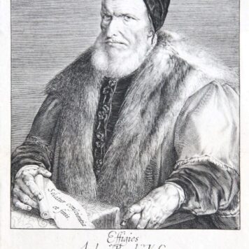 Antique Engraving 1588-1628 - Half-Length Portrait of Jodocus Buyck - J. Muller