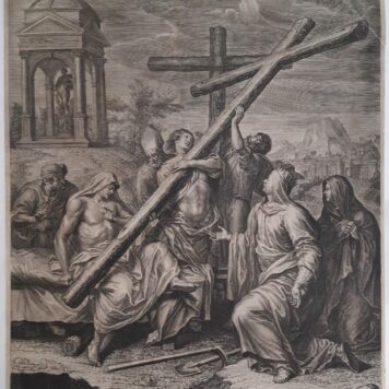 [Antique print, engraving] S. Helena discovering the real Cross, P. de Bailliu, published ca. 1680, 1 p.