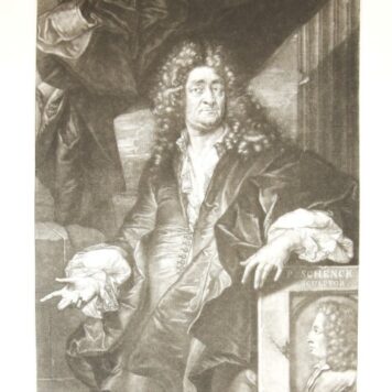 Antique Mezzotint ca 1700 - Portrait of the Poet Jan Norel - P. Schenk