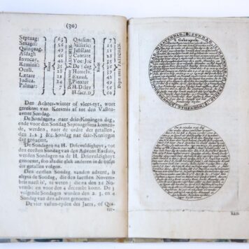 [Antique almanach, 1697] Wytloopiger Verklaringe, en Wonderbaer gebruyck van den altoos duerende, Nieuwen en Ouden-styls Almanach, in een Medaille uytgegeven, Amsterdam, Nicolaas Chevalier, 1697, 32 pp. Text in Dutch.