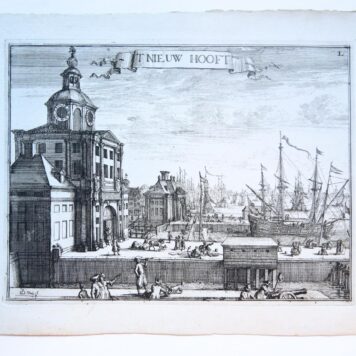 Antique Etching, Signed before 1708, 'T OUDE-HOOFT [from map of Rotterdam] - R. De Hooghe, published before 1708, 1 p.