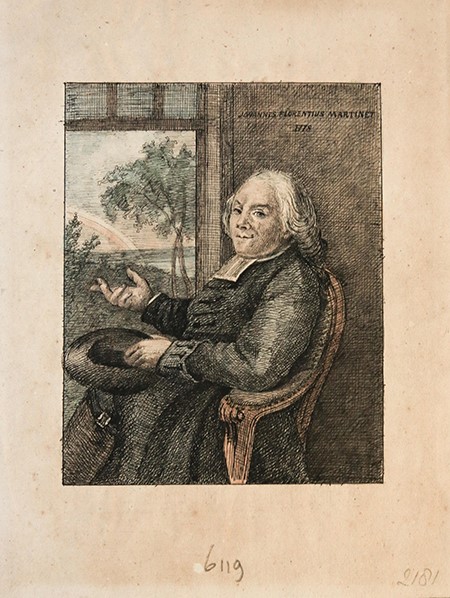 Antique Portrait Drawn 1778 - Johannes Florentius Martinet - After R. Vinkeles