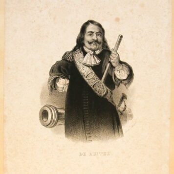 Antique Lithography - Portrait of Michiel de Ruyter (1607-1676) - C.C.A. Last, published 19th century, 1 p.