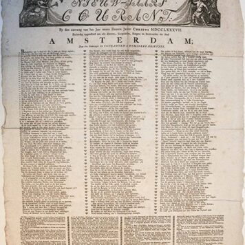 [Wish card, New Year] Nieuw Jaars Courant, published 1787, 1 p.