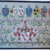 [Colored Coat of Arms/Handgekleurde wapenkaart] Stamboom van de familie van Rossum - van Vlissingen.