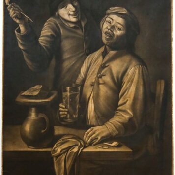 [Antique print, mezzotint] The Waggoner and Fisherman, published 1769.