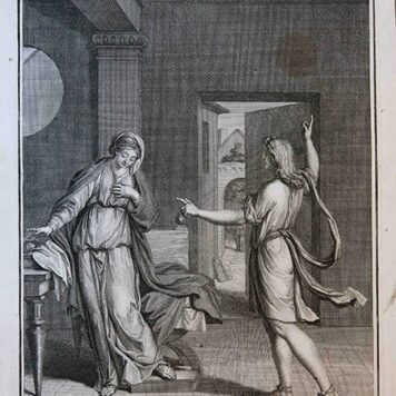 [Antique print, etching and engraving] The Annunciation, published ca. 1720.