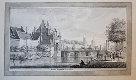 [Antique drawing] Groote Houtpoort tot Haerlem, before 1822.