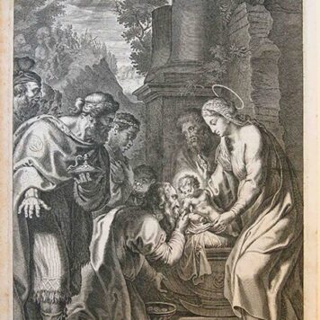 [antique print, engraving] The Adoration of the Magi. 1616-1618.