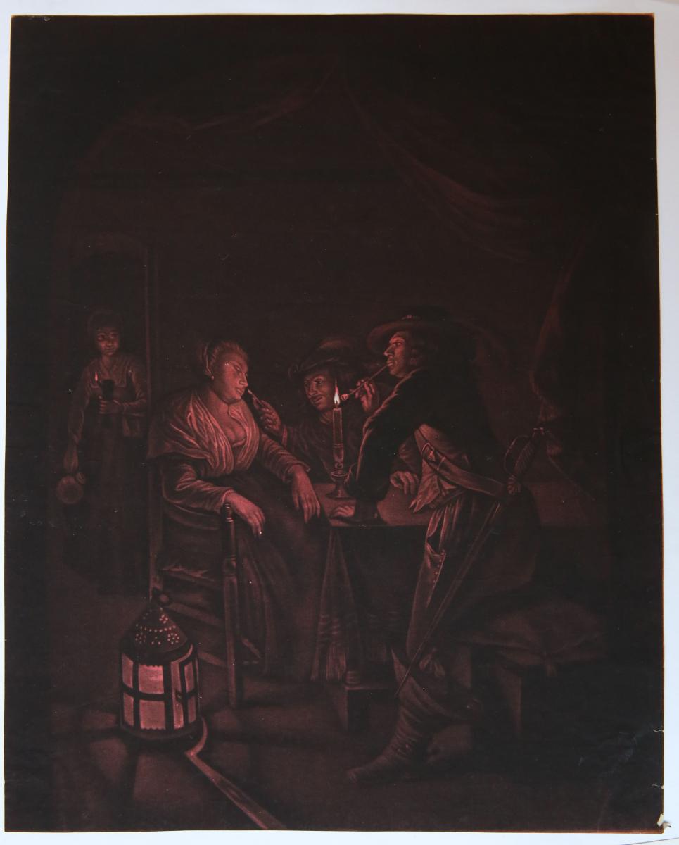 Interior with four people.