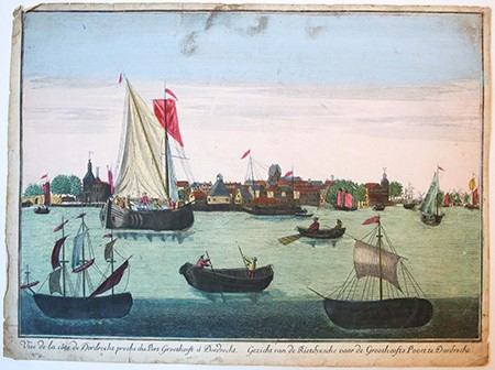 Vue de la côte de Dordrecht proche du Port Groothooft á Dordrecht